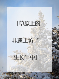 草原上的非遗工坊“生长”中